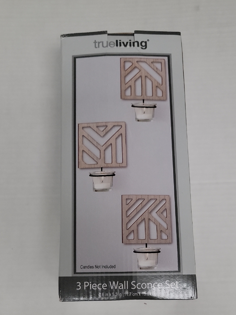 trueliving 3-Piece Wall Sconce Set in Light Wood Finish